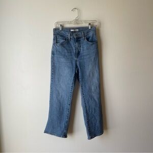 Levi's High Waisted Crop Flare Light Blue Women's Jeans Size 27